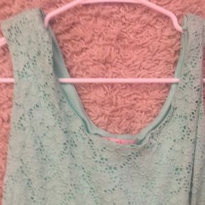 Teal lace dress